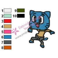 Gumball Watterson Embroidery Design